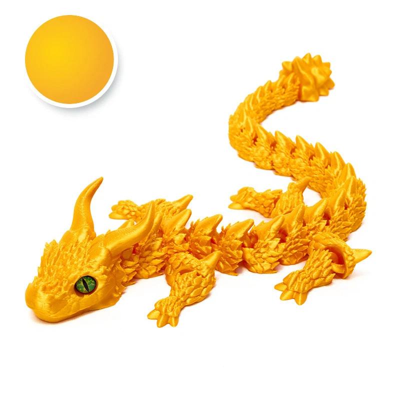Fun 3D Printed Articulated Dragon 30cm Fidget Craft Ornament Cute Desktop Decor Gift for Children Adults Home Office Use