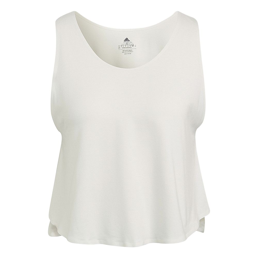 

Adidas Двусторонний однотонный круглый вырез спортивный жилет для йоги женские топы белый HE2050 L
