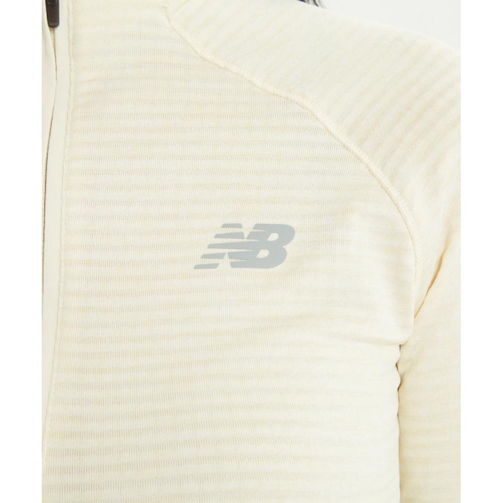 New Balance Nbnde4p142 Women Heat Grid Half Zip Up  Ivory 