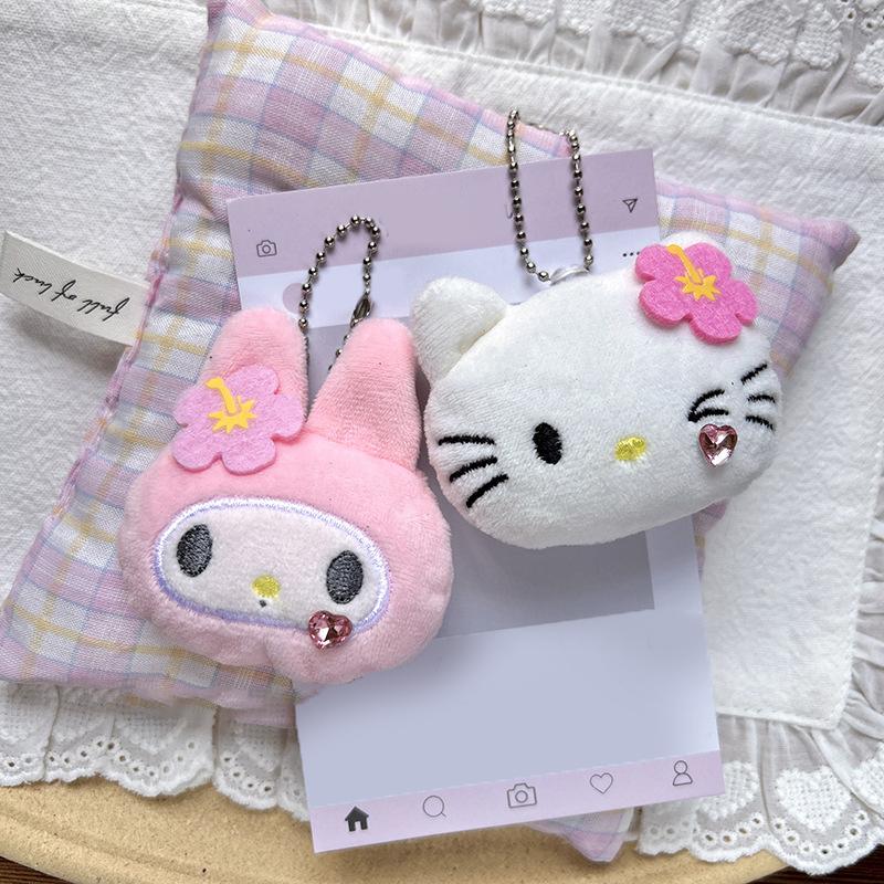 Sanrio Hello Kitty Jucărie de pluș Breloc Melody Cinnamoroll Kuromi Păpușă moale umplută Pandantiv Decor rucsac Cadou pentru copii