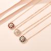Hot-selling Round Natural White Fritillary Octagram Compass Copper Necklace Collarbone Chain Versatile