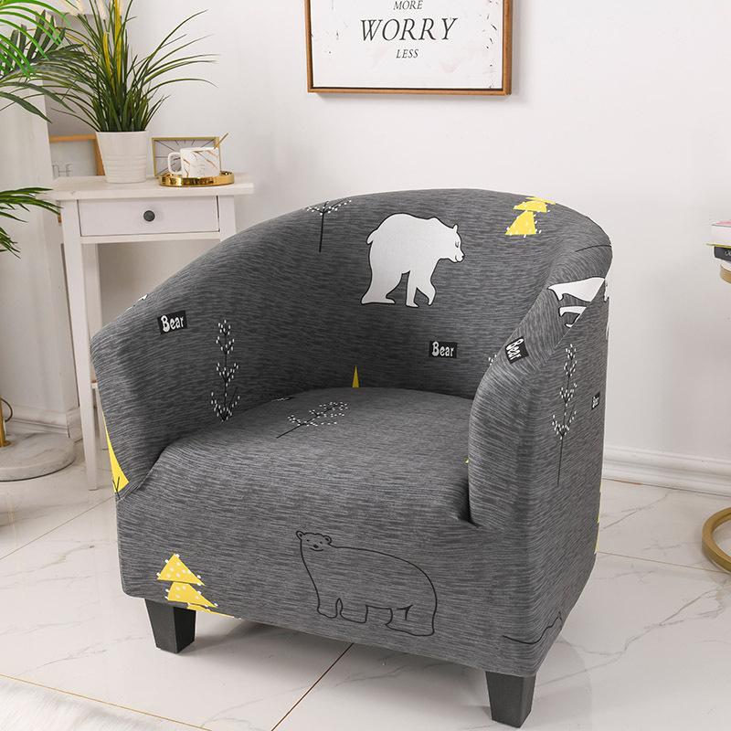 Nordic Floral Printed Single Sofa Chair Slipcovers Armchair Home Decoration Elastic Spandex For Living Room Sofa Cover