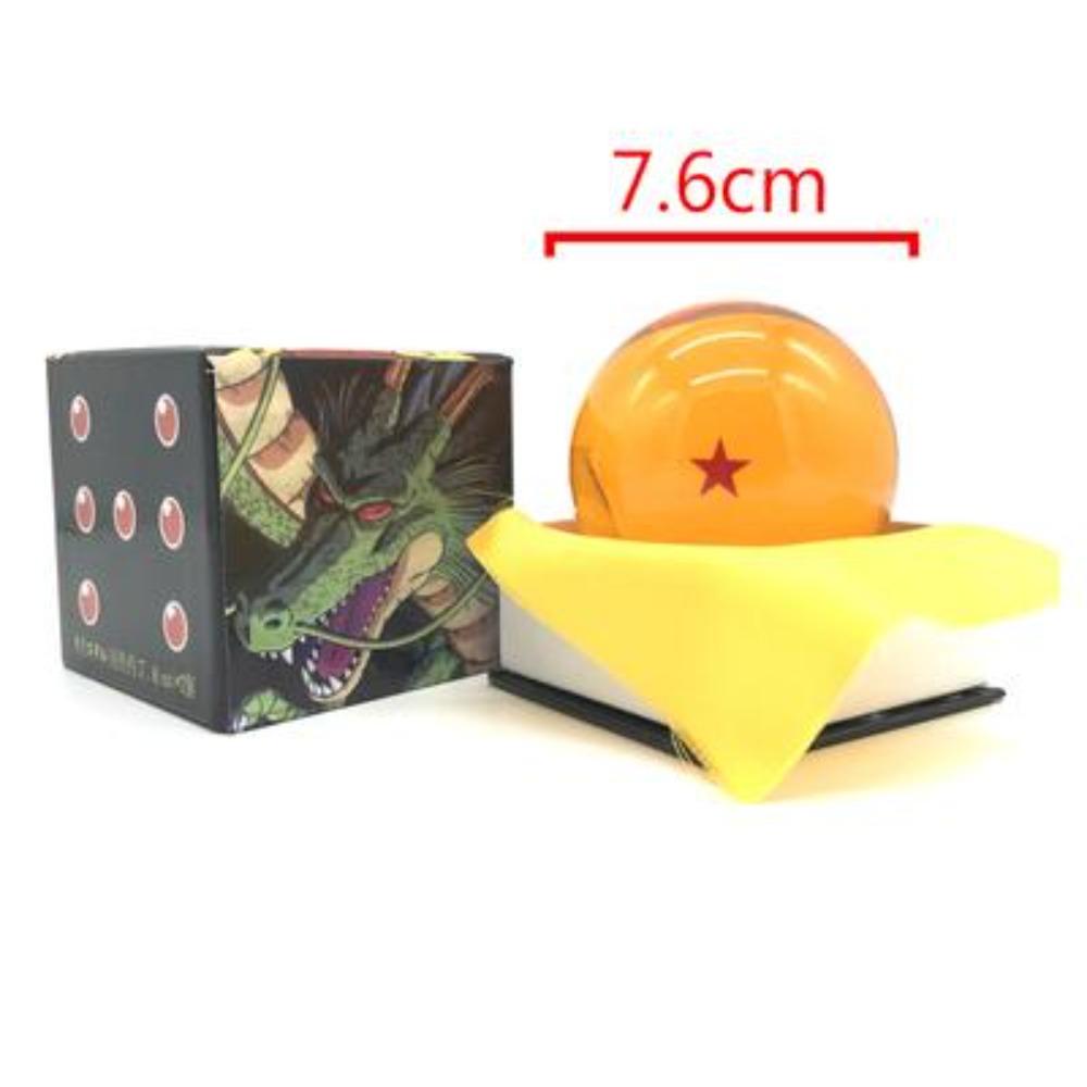 

7.6cm Anime Figure Dragon Ball Z Crystal clear plus translucent Ball toy 1 2 3 4 5 6 7 Stars Collection Desk Decoration Playthings no box