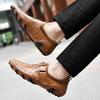 2022 Newest Genuine Leather Shoes Men Loafers Crocodile Style Slip-On Men Casual Shoes Flat Male Driving Footwear Big Size 38-47