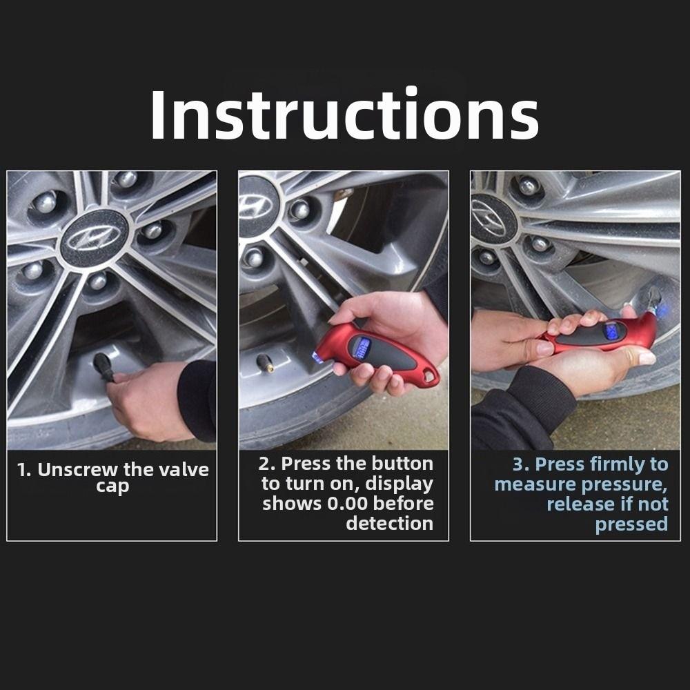 High Precision Digital Tire Pressure Gauge Electronic Tire Manometer  Vehicle Maintenance