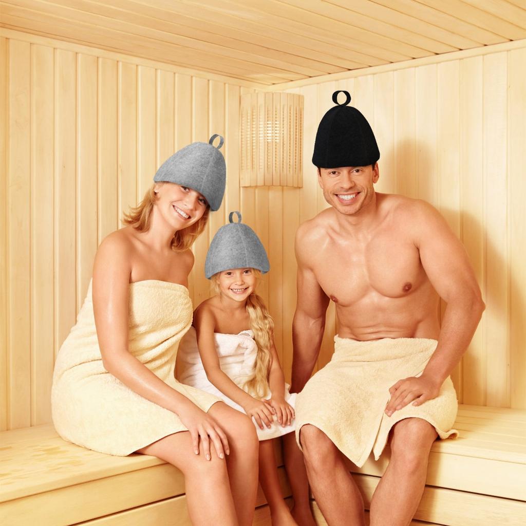 Touca de fonte termal, touca de banho, touca de cabelo seco, touca de vapor, protetores de cabeça masculinos e femininos