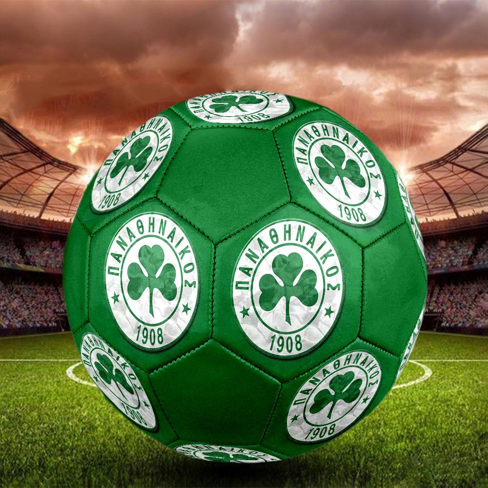 Panathinaikos FC Size 5 Soccer Ball, Machine-Stitched PVC, Durable & High Bounce, All Ages Fit, Fan Merchandise, Matches & Outdoor Use.