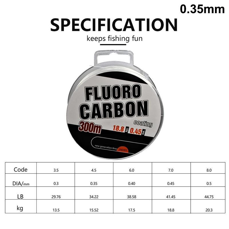 

300-Meter Nylon Fishing Line, 0.3Mm-0.5Mm, 29.76Lb-44.75Lb, Carbon Fiber Coated Nylon Fishing Line, Sinking Fishing Accessories 2