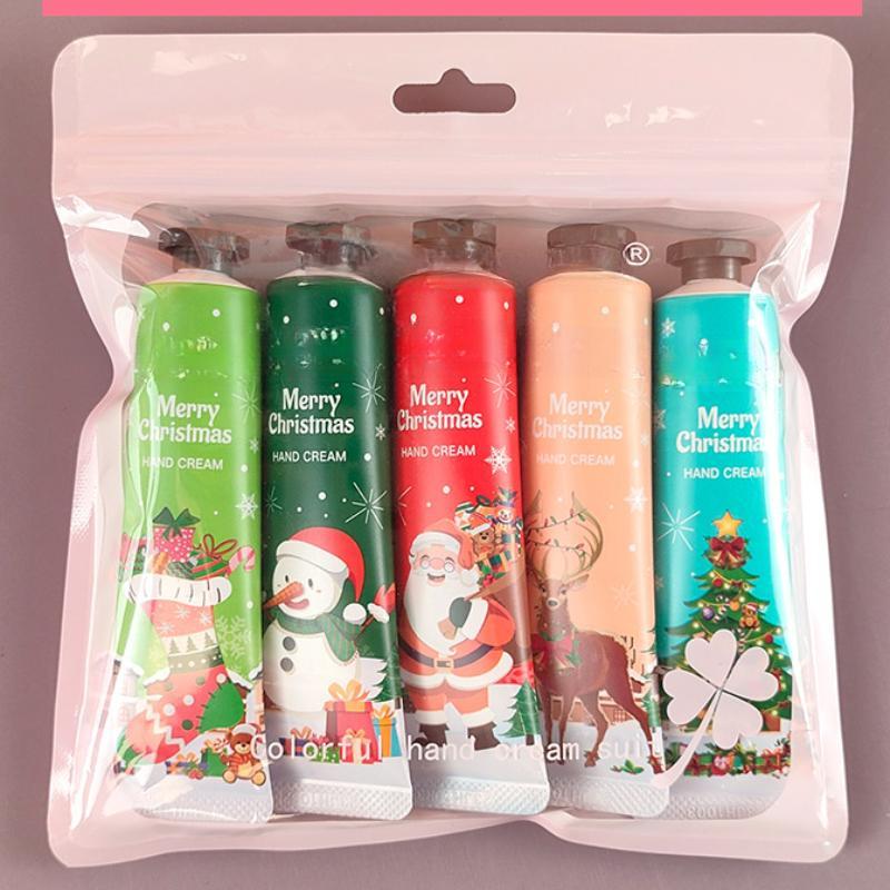 5 Stück/Box Weihnachtsgeschenk-Eis-Handcreme-Set, 30 g, Fruchtduft, feuchtigkeitsspendende Feuchtigkeit
