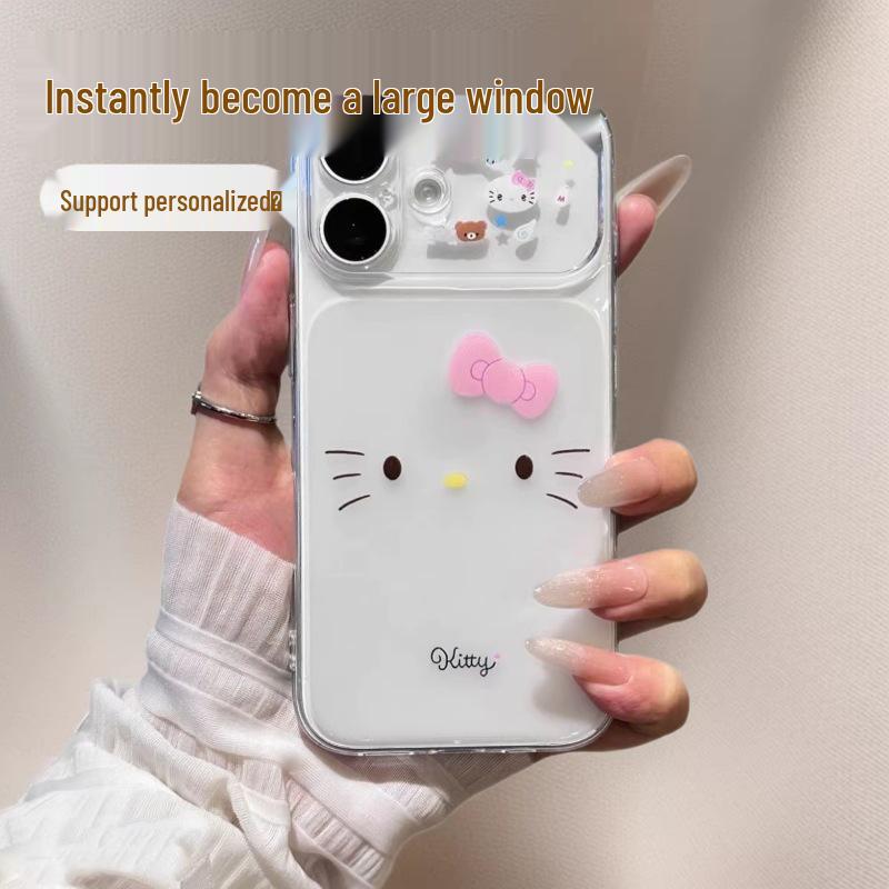 

Transparent Cute Kitty Phone Case for Apple 13-17 Pro Max, 12 Pro, 11, XR/XS iPhone 15