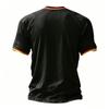 Men's Short Sleeve Crew Neck Soccer Graphic Print T Shirt with Germany Flag and Football Design for Sports Fans