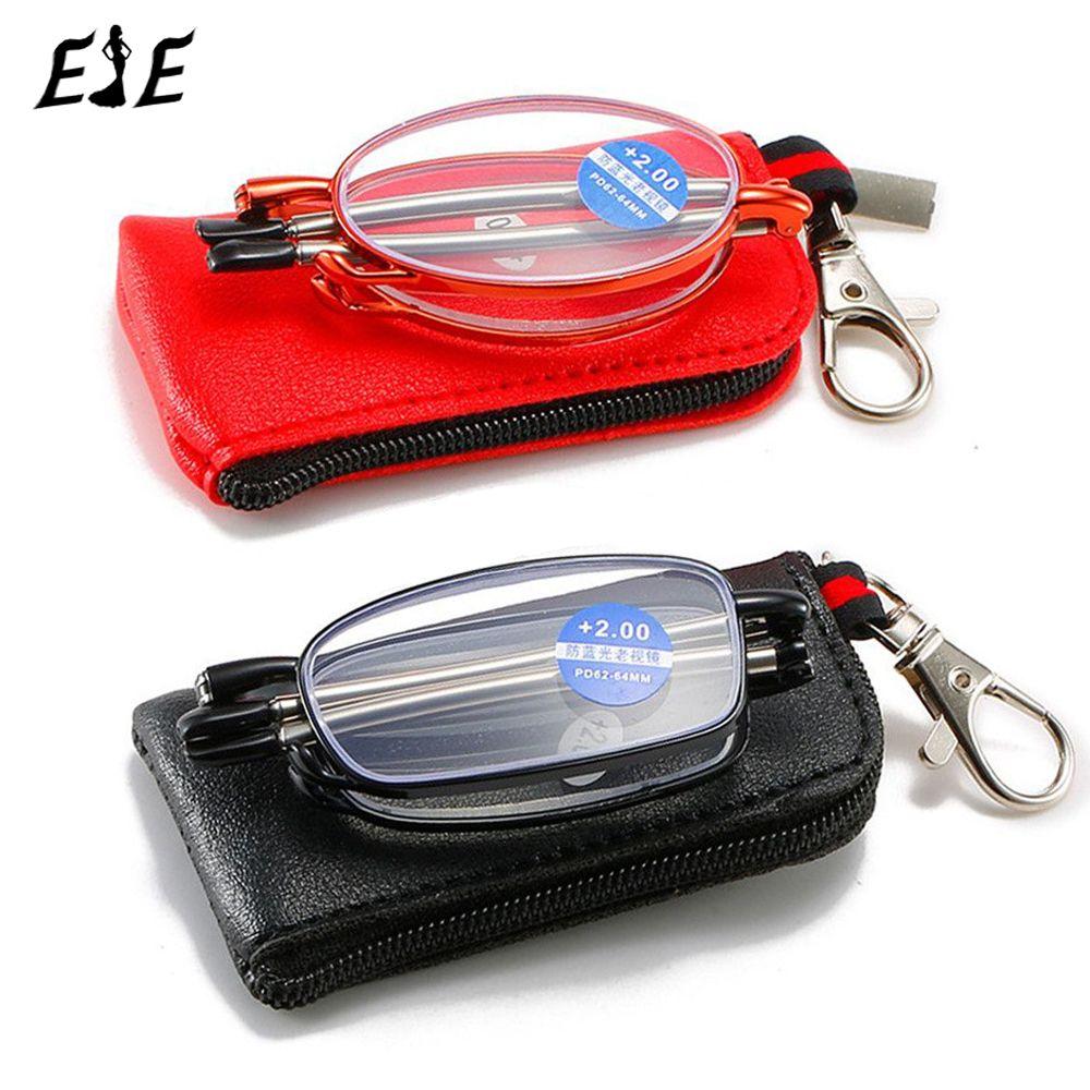Portable Folding Anti Blue Light Reading Glasses with Case Women Men Ultralight Presbyopic Eyeglasses Vintage Magnifying Eyewear