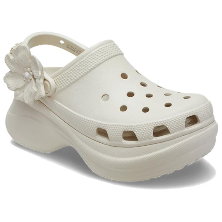 Crocs Zoccoli Semplici Comodi con Bouquet Floreale Retrò Donna Zoccoli Beige 214482-2MC