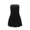American Style Sexy Retro Style Sexy off-the-Shoulder Tube Top Dress Women's Autumn Elegant Fancy Slim Fit A- Line Dress