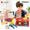 Simulation Supermarket Cash Register Toy Children Play House Toys Mini Convenience Store Cashier Electric Pretend Play Kid Gifts