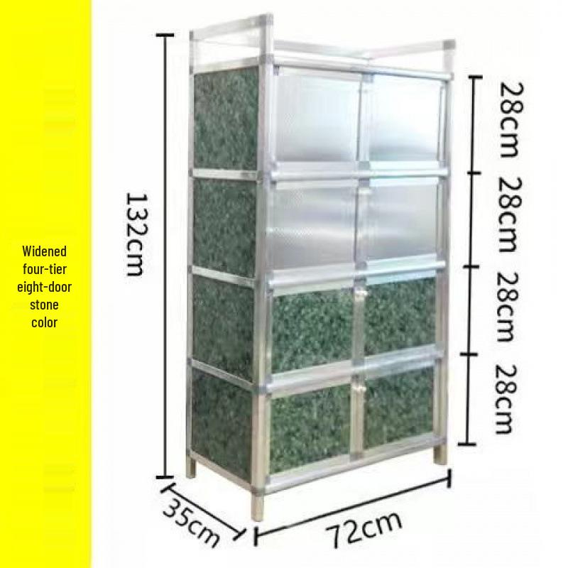 Vintage Cupboard: Floor-Standing Kitchen Cabinet with Shelving and Doors for Dishes and Utensils Storage