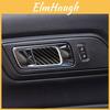 Stylish Carbon Fiber Inner Door Handles Bowl Trim For Ford Mustang 2015-2017