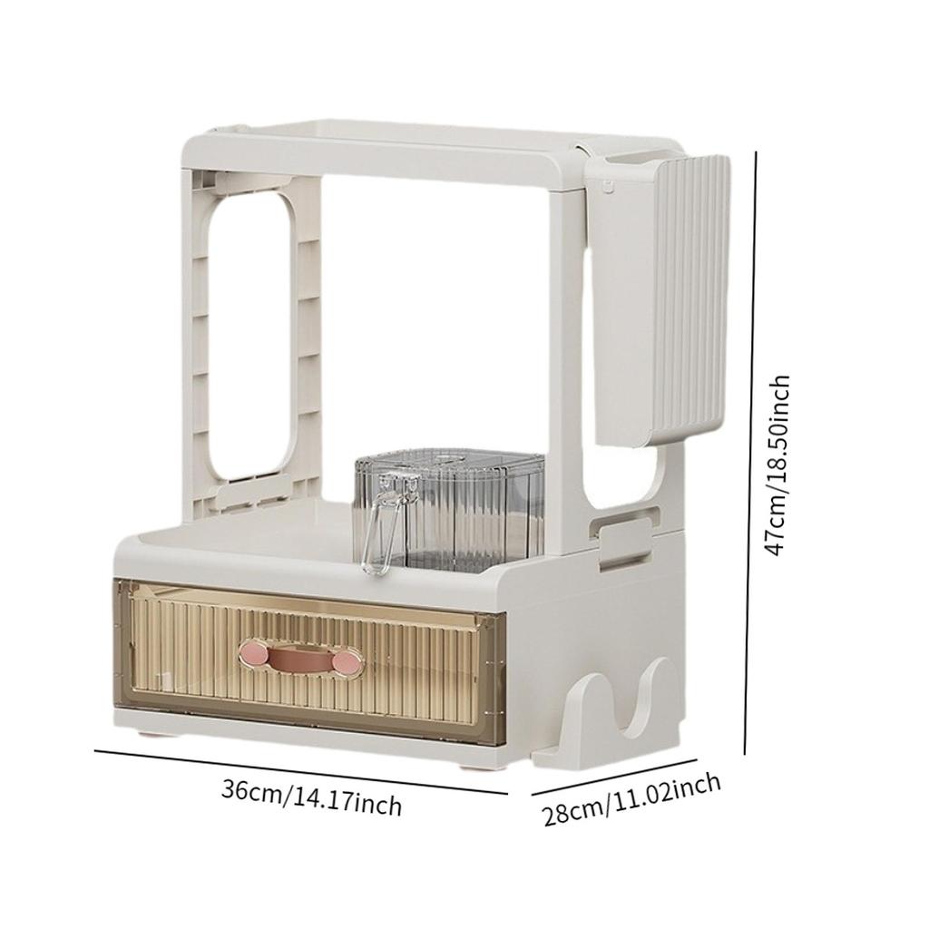 Spice Storage Rack Anti-slip Freestanding Utility Multilayer Easy to Clean Cabinet for Pantry Countertop Dorm Tabletop Household