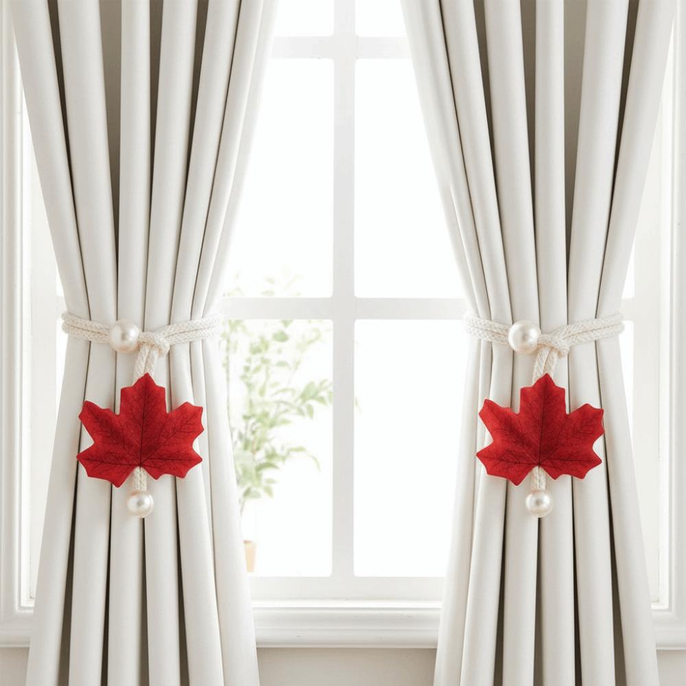 2Pcs/Set Decorative Simulated Leaf Curtain Holdback Creative Curtain Holder Curtain Accessories