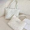 Quilted Cott Women's Handle Shoulder Bags Simple Plaid Heart Female Shopping Bag Large Capacity Grils Tote Shopper Handbags
