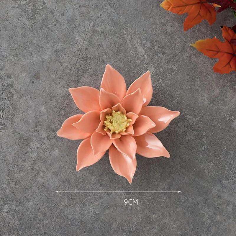 Modern 3D Ceramic Flower Wall Mural Decoration Home Bedroom Porch Wall Sticker Ornaments Office Lobby Club Wall Accessories Item