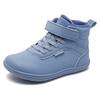 HOBIBEAR Kinder Winterschuhe Barfußschuhe Klein/Groß/Kind Breite Zehenbox Warm mit Kunstfell gefüttert Knöchel Klettverschluss Sneaker
