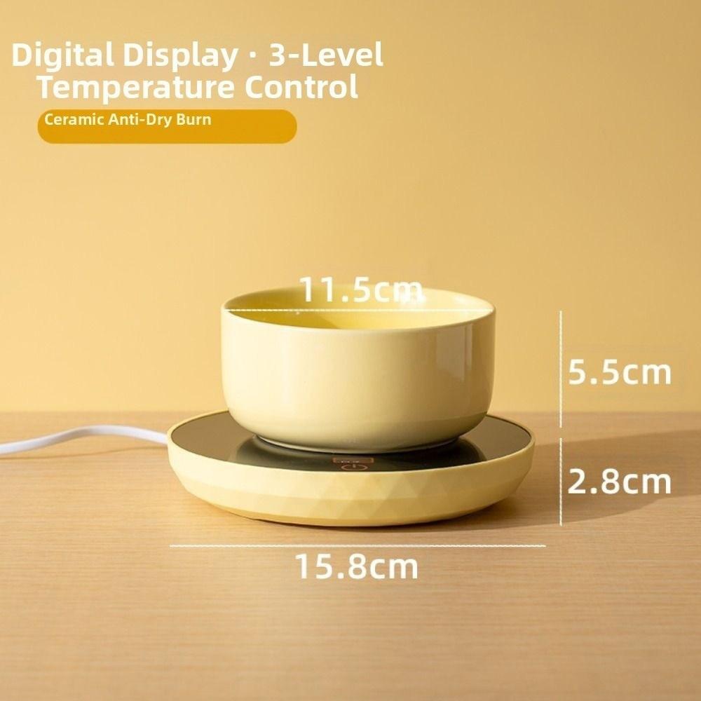 

Ceramic Pet Heated Water Bowl Cartoon Intelligent Temperature Adjustable Self-Heating Water Bowl Noiseless Non-slip