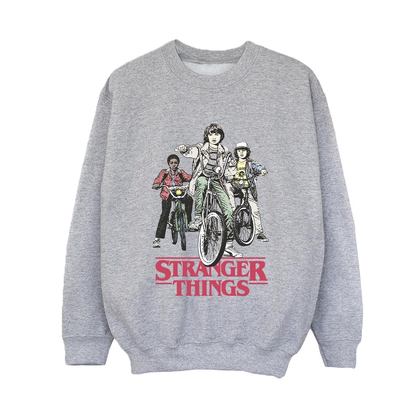 Pertemba FR - Apparel Netflix Boys Stranger Things Retro Bikers-trui 12-13 grijs