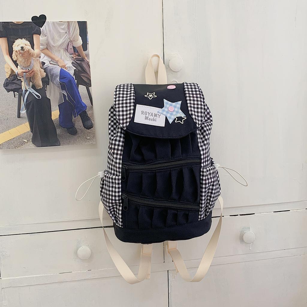 Schoolbag College Style Backpack Women's 1011 New Lightweight Backpack Large Capacity Casual Backpack Versatile Student School Bag Women