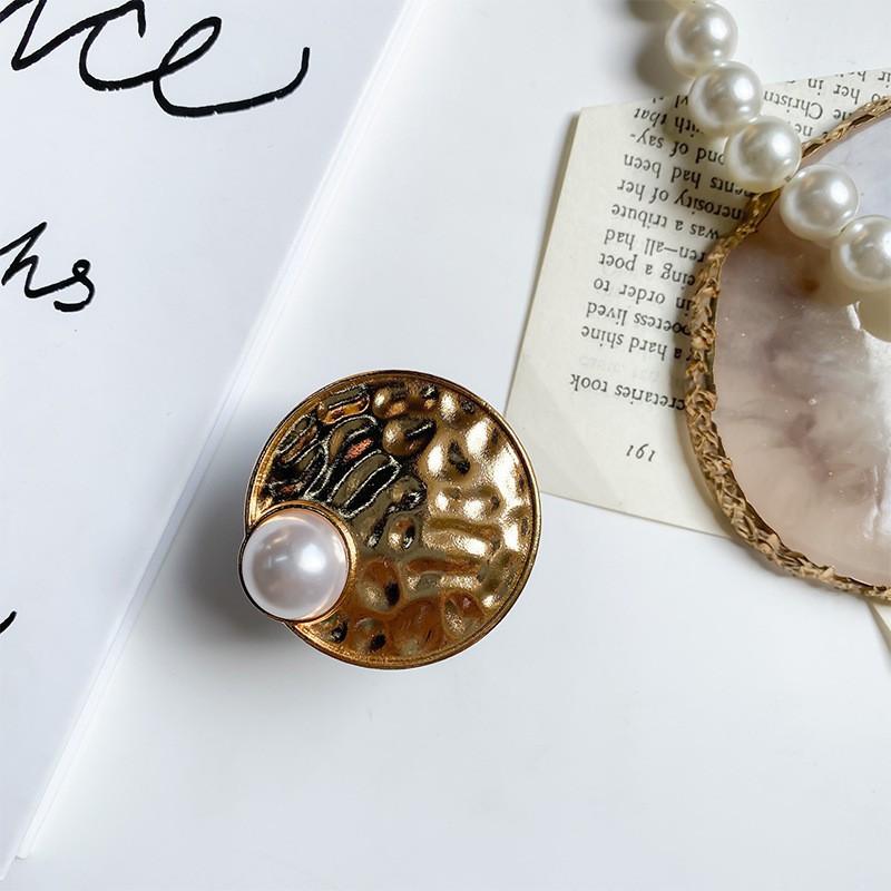 

Mobile Phone Airbag Bracket Adhesive Type Retractable Folding Creative Metal Pearl Desktop Lazy Support Ring Buckle