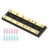 60A Dual Row Independent Busbar with Heat Shrinkable Tube Terminal for Truck Car Yacht Ship6 Position Terminal