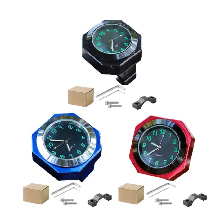 All Weather Resistant Motorcycle Dashboard Gauge Time Display Device Metal Octagonal Clock Simple Installation Design