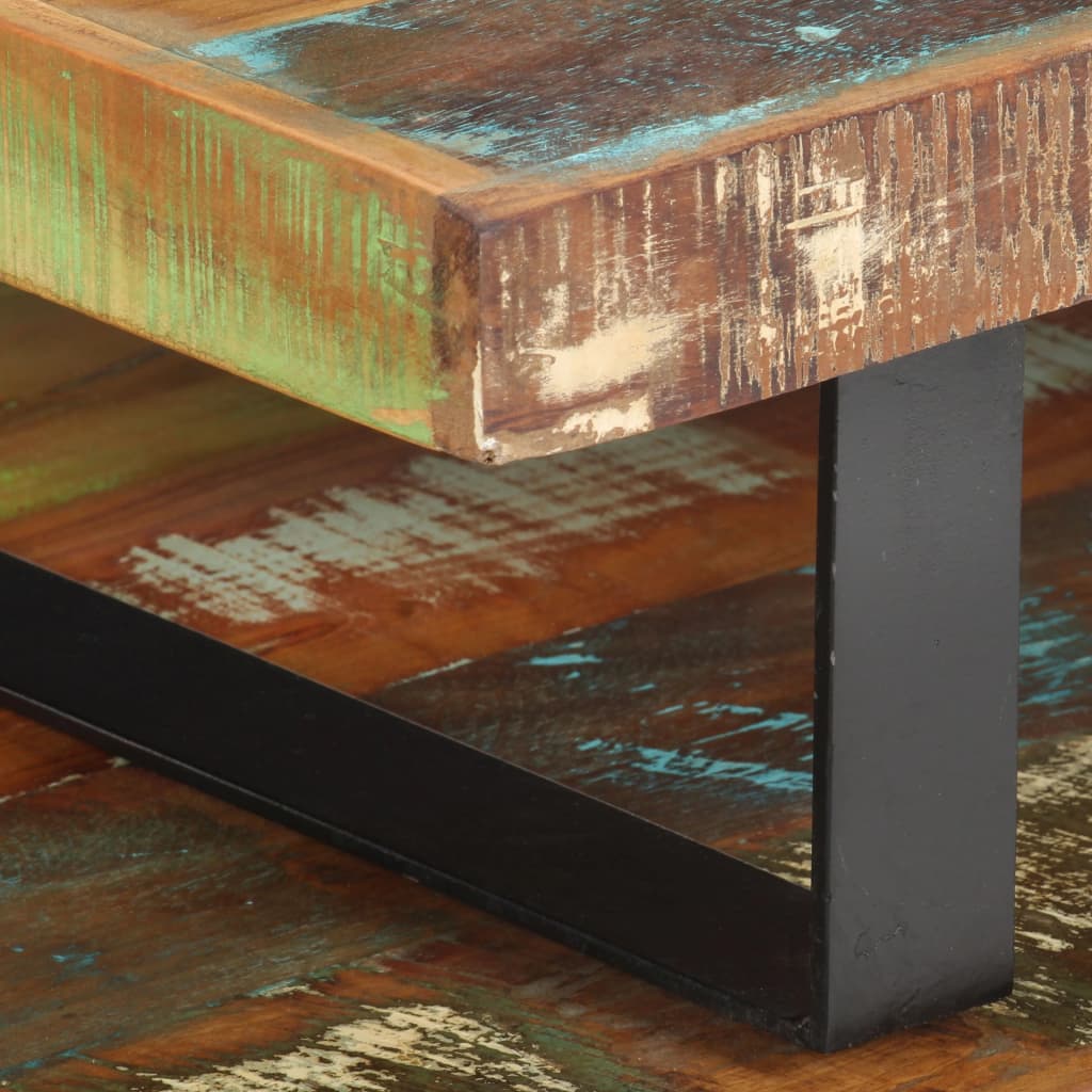 2 Piece Coffee Table Set Made of Recycled Solid Wood