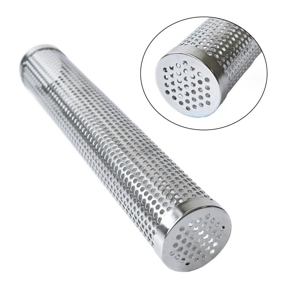 Stainless Steel BBQ Smoker Grill Tube Perforated Mesh Smoker Tube Filter Gadget Generator Pellet Smoking BBQ Accessories Tools