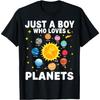 Just A Boy Who Loves Planets Solar System Space Lover Kids T-Shirt