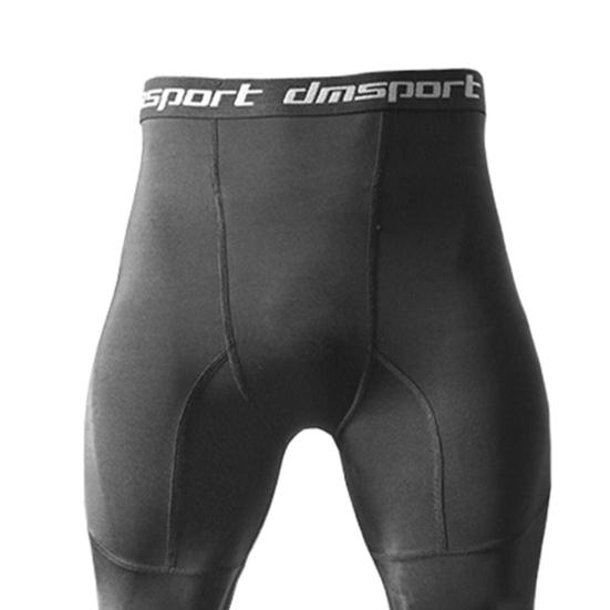 Capri Kompressionshose mit Knieschützern Wabenpolsterung 45720 Länge Nicht schweißtreibend Hochelastisch Großer Schutz Atmungsaktiv Jugend Jungen Basketball