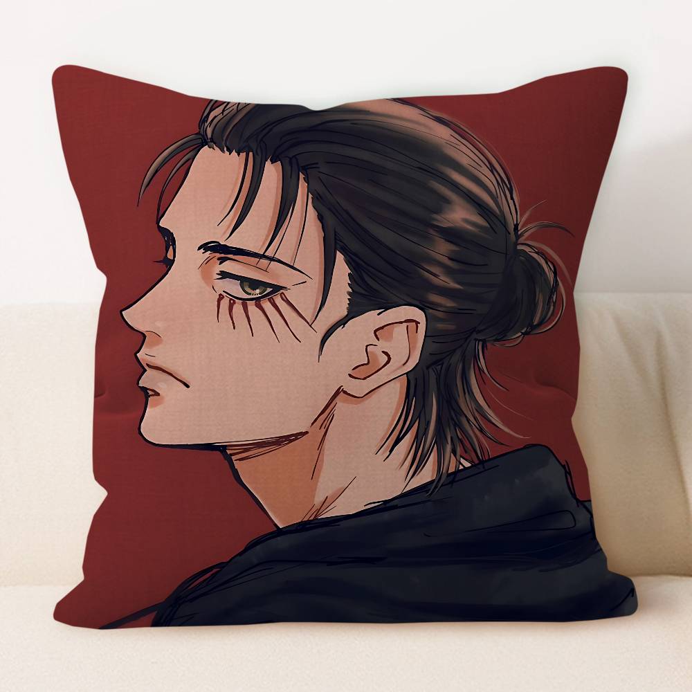 

E-Eren Yeager Personalized Pillow Cover Kids Bedroom Wild Party Decor Pillowcase Kid Birthday Shower Gift 12x12Inch
