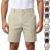 Short de costume business casual classique pour homme, avec ceinture élastique et fermeture à bouton, pour un usage quotidien