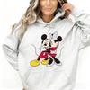Disney Parent-child Mickey Minnie Fashion Hoodie Disney Element Pattern Printing Casual Daily Comfortable Breathable Sweater