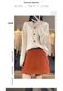 Women's 100% Wool Jacquard Round Neck Cardigan – Soft, Warm, and Stylish Autumn/Winter Sweater Coat