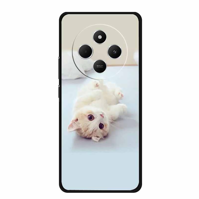 Phone Case For Xiaomi Redmi 14C Back Cover Case 14 C Black Silicone Soft Funda For Redmi 14C Case Redmi14C 6.88" Shockproof Bag