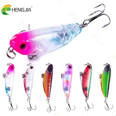 HENGJIA 1pc Mini Wobbler Pencil Fishing Lure Bionic Bass Artificial Bait Hard Plastic 5.5g Tackle