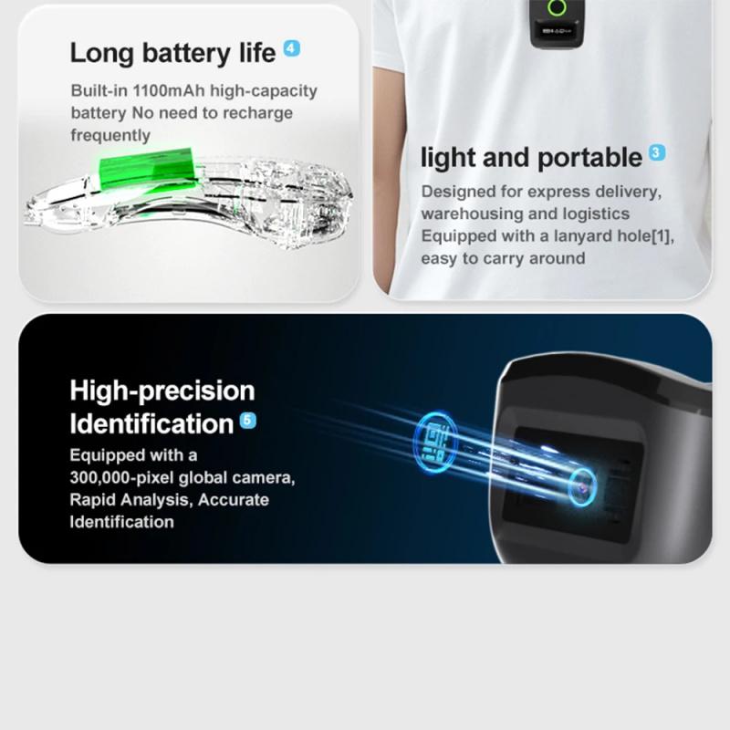 Scanner Codici a Barre 2D W7 Mini Wireless Bluetooth Portatile Manuale Lettore Codici 1D 2D QR Code Data Matrix PDF417 Con Funzione di Archiviazione