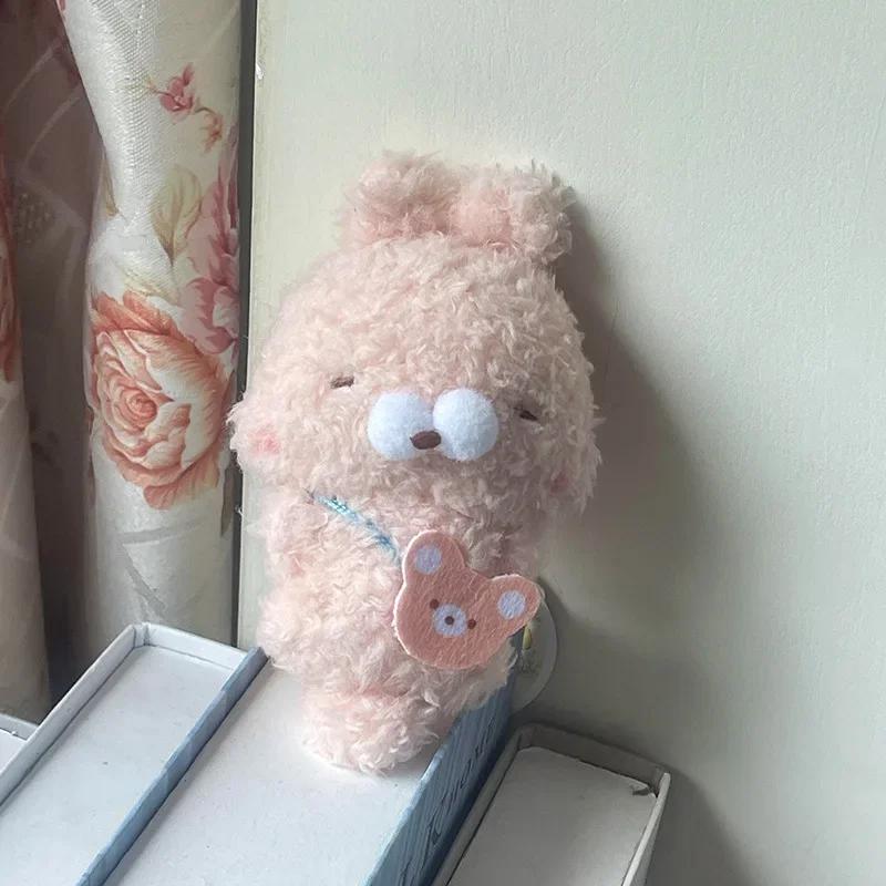 Cute Animal Car Accessories Plush Doll Keychain Bag Charms Key Pendant Decorations Kawaii Soft Stuffed Key Ring for Kids Gifts