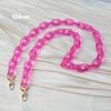 New Phone Accessory Detachable Parts Chain Matte White Crossbody Resin Luxury Strap Phone Case Chains Candy Neon Acrylic Shoulder Chain