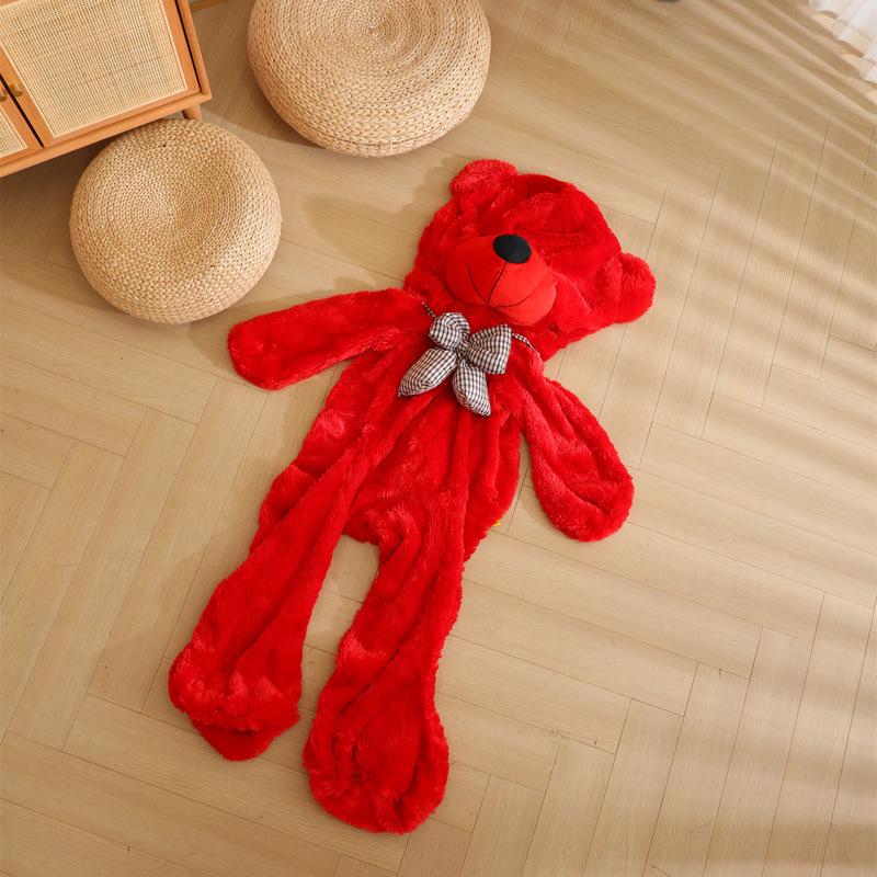 

Red Plush Teddy Bear Skin Shell - Semi-finished Doll 200cm Shell, No Filling, Zipper (1.2kg)