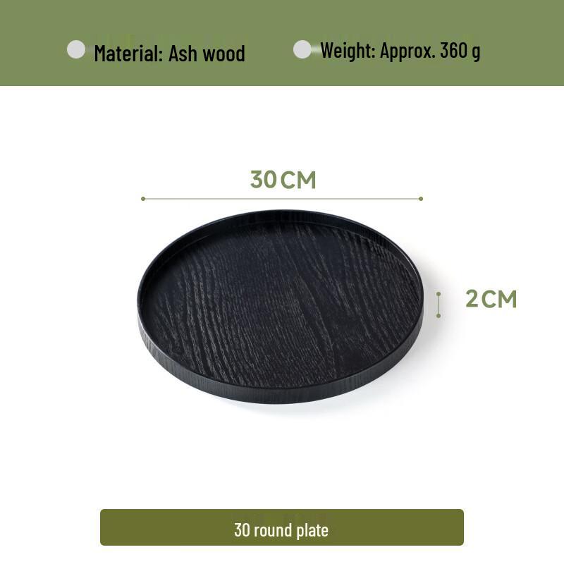 ZISIZ Holzrundes Serviertablett