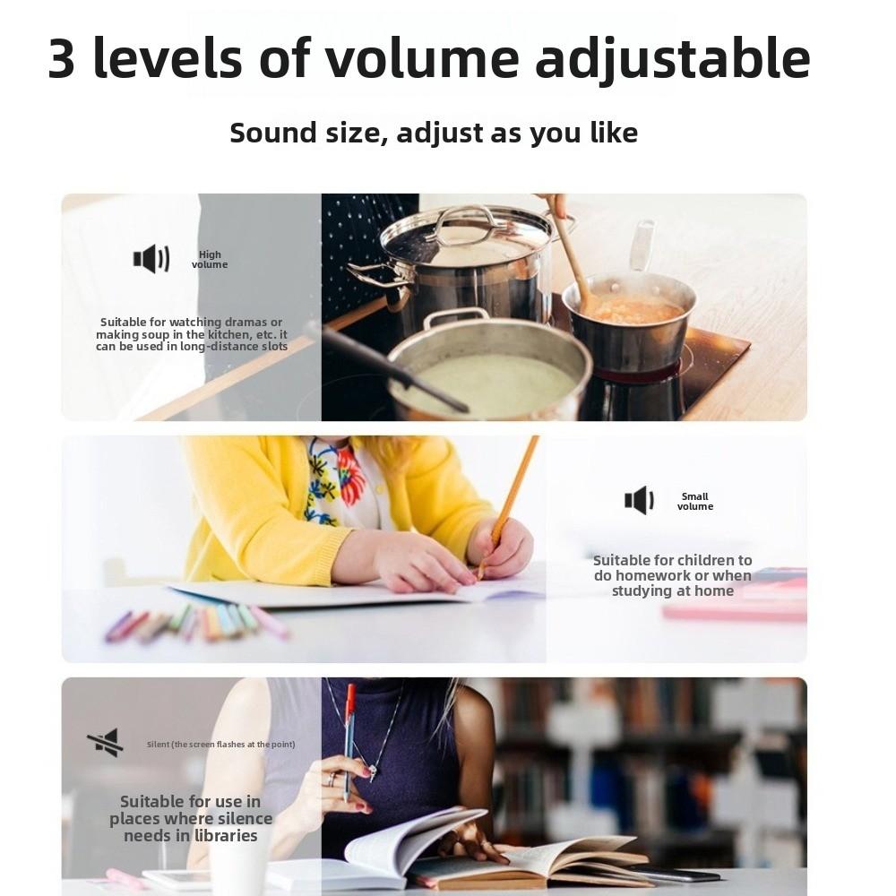 Multifunctional Digital Timer Adjustable Electronic Alarm Clock  Home Cooking