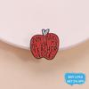 Dont Make Me Use My Teacher Voice Enamel Pin Funny Quote Red Apple Brooch Lapel Badge Jewelry Gift for Teacher Educators Friends
