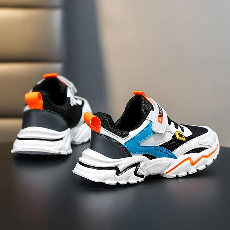 Kids Sports Shoes Boys Sneakers Trendy Non-Slip Running Walking Shoes For School Children Lightweight Casual Tennis Footwear